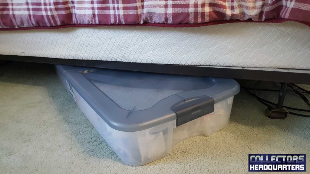 storage tub for storing figures under the bed